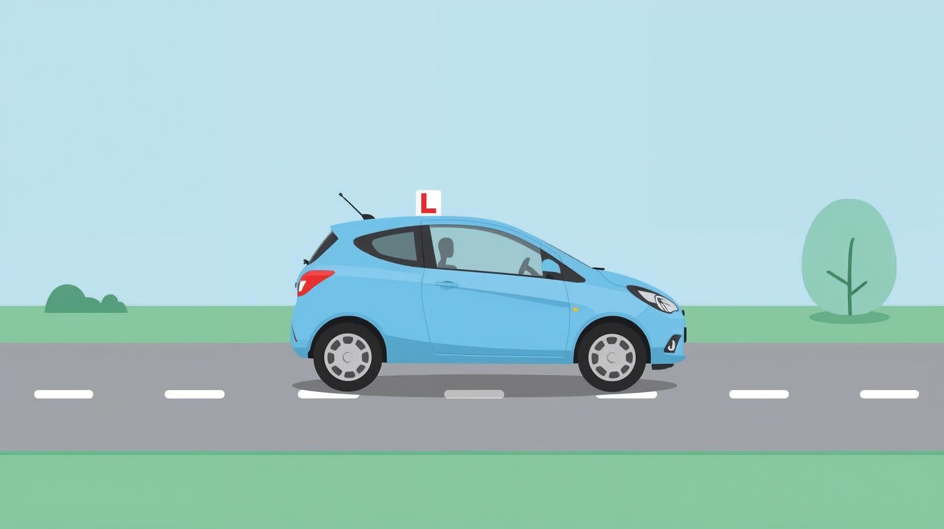 Illustration of a learner car