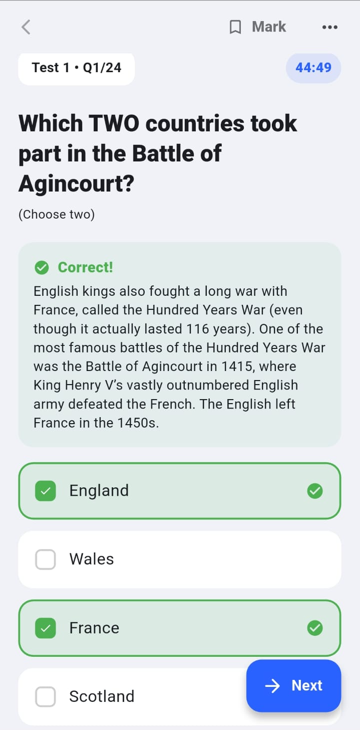 Theory Pass app screenshot 3